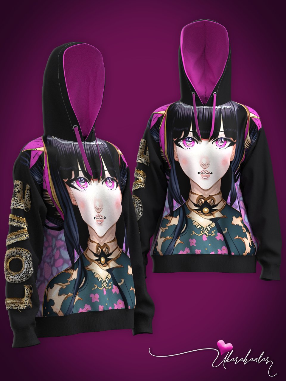 Anime girl on sale in oversized hoodie